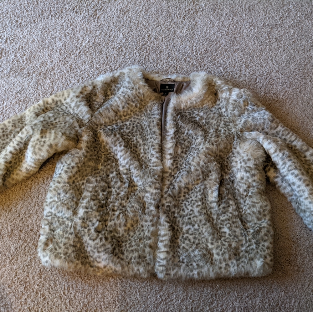 Snow leopard fur jacket